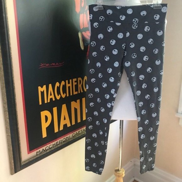 DISNEY: Gray Nightmare Before Christmas Leggings M - Picture 2 of 7